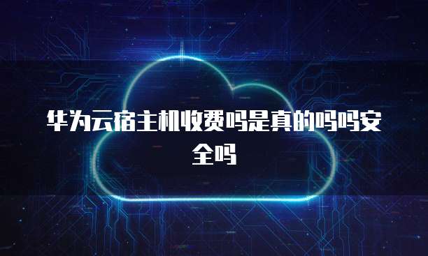 华为云宿主机收费吗是真的吗吗安全吗