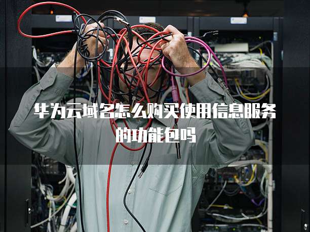 华为云域名怎么购买使用信息服务的功能包吗