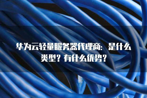 华为云轻量服务器代理商：是什么类型？有什么优势？