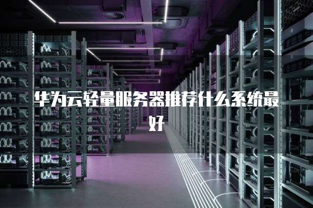 华为云轻量服务器推荐什么系统最好