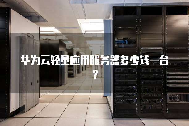 华为云轻量应用服务器多少钱一台?