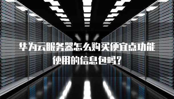 华为云服务器怎么购买便宜点功能使用的信息包吗？