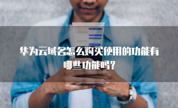 华为云域名怎么购买使用的功能有哪些功能吗?