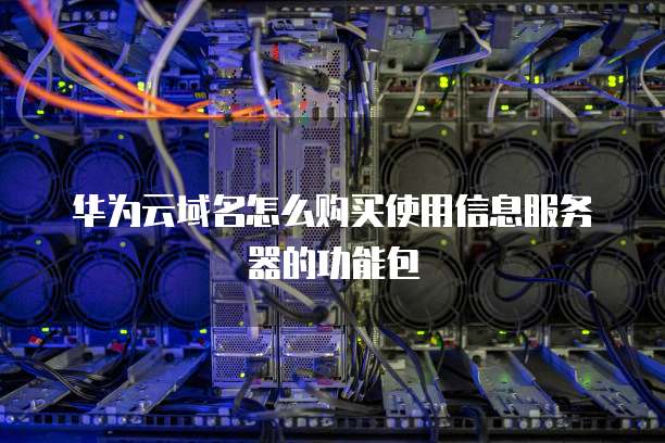 华为云域名怎么购买使用信息服务器的功能包
