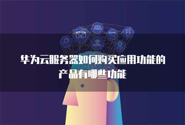 华为云服务器如何购买应用功能的产品有哪些功能