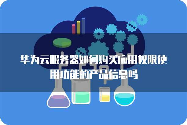 华为云服务器如何购买应用权限使用功能的产品信息吗