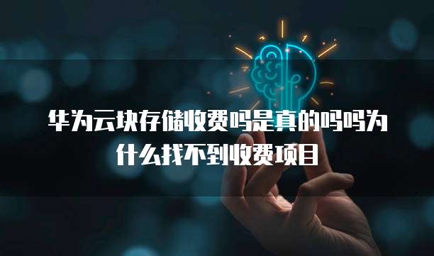 华为云块存储收费吗是真的吗吗为什么找不到收费项目