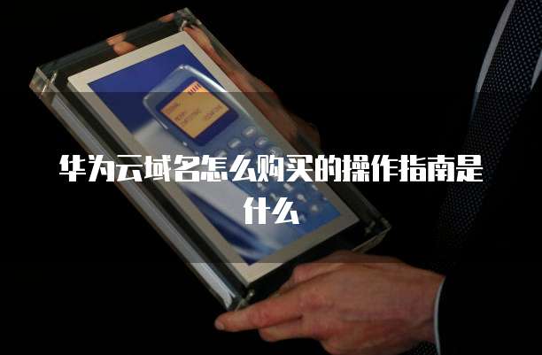 华为云域名怎么购买的操作指南是什么