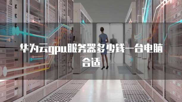 华为云gpu服务器多少钱一台电脑合适