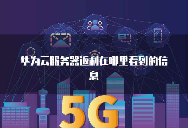 华为云服务器返利在哪里看到的信息