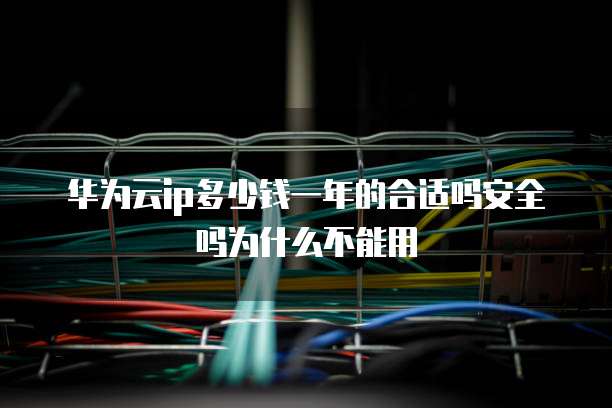 华为云ip多少钱一年的合适吗安全吗为什么不能用