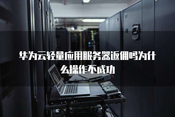华为云轻量应用服务器返佣吗为什么操作不成功