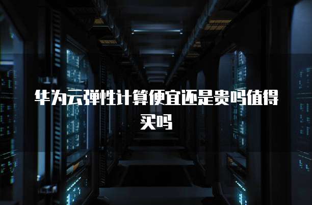 华为云弹性计算便宜还是贵吗值得买吗