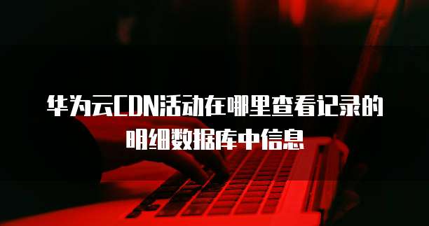华为云CDN活动在哪里查看记录的明细数据库中信息
