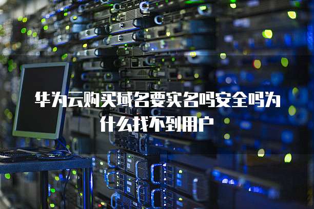 华为云购买域名要实名吗安全吗为什么找不到用户