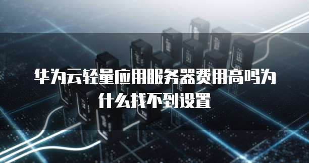 华为云轻量应用服务器费用高吗为什么找不到设置