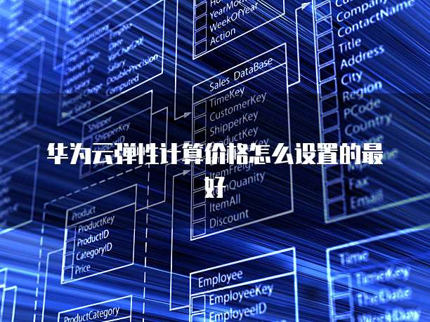 华为云弹性计算价格怎么设置的最好