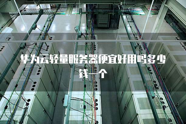 华为云轻量服务器便宜好用吗多少钱一个