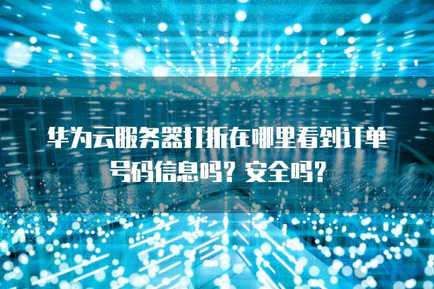 华为云服务器打折在哪里看到订单号码信息吗？安全吗？