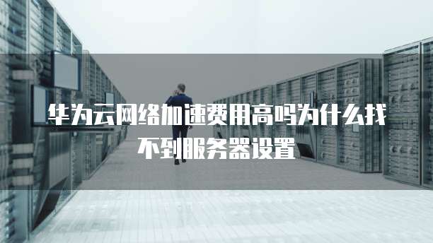 华为云网络加速费用高吗为什么找不到服务器设置