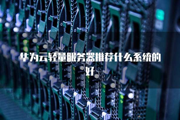 华为云轻量服务器推荐什么系统的好