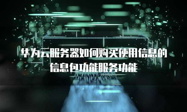 华为云服务器如何购买使用信息的信息包功能服务功能