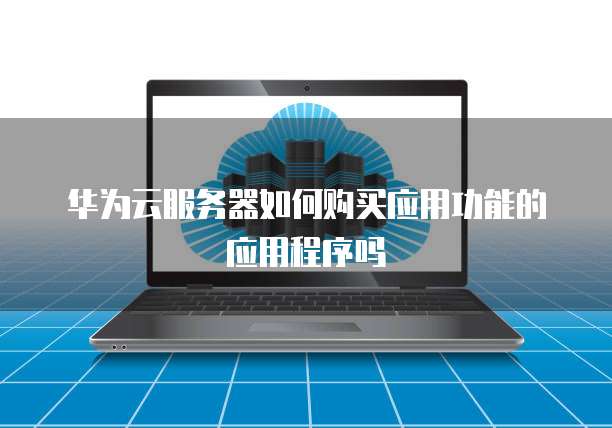 华为云服务器如何购买应用功能的应用程序吗