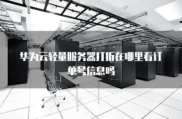 华为云轻量服务器打折在哪里看订单号信息吗