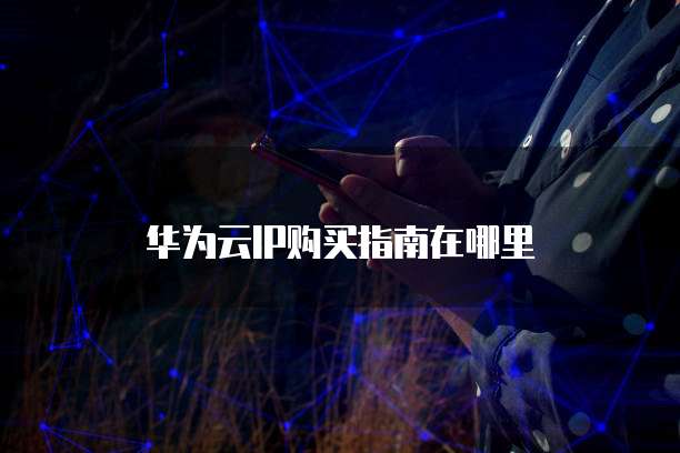 华为云IP购买指南在哪里