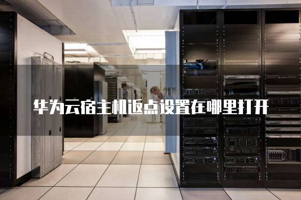 华为云宿主机返点设置在哪里打开