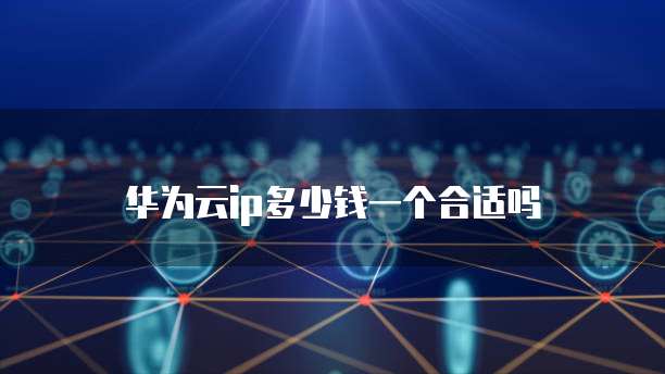 华为云ip多少钱一个合适吗