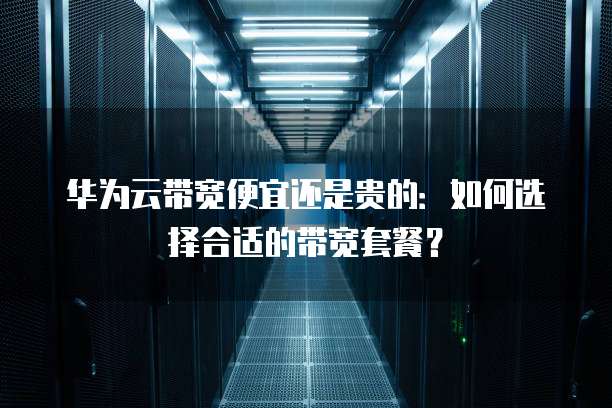 华为云带宽便宜还是贵的:如何选择合适的带宽套餐?