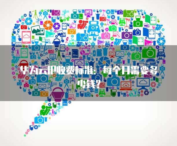 华为云IP收费标准:每个月需要多少钱?
