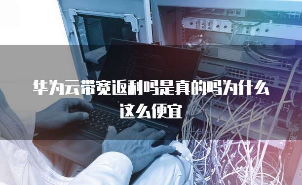 华为云带宽返利吗是真的吗为什么这么便宜