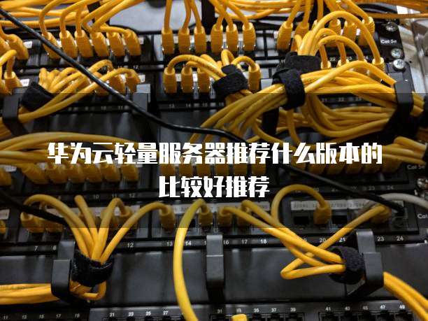 华为云轻量服务器推荐什么版本的比较好推荐