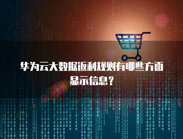 华为云大数据返利规则有哪些方面显示信息?