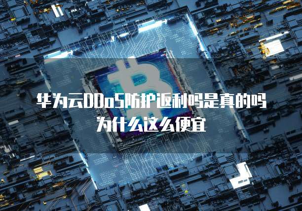 华为云DDoS防护返利吗是真的吗为什么这么便宜