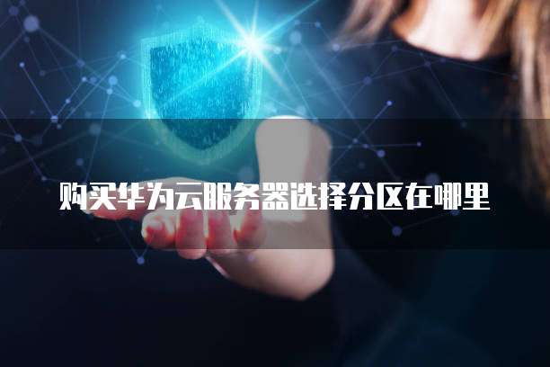 购买华为云服务器选择分区在哪里