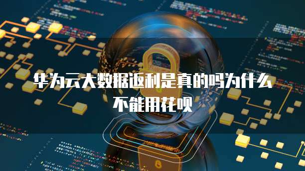 华为云大数据返利是真的吗为什么不能用花呗