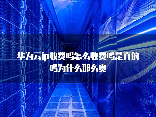 华为云ip收费吗怎么收费吗是真的吗为什么那么贵