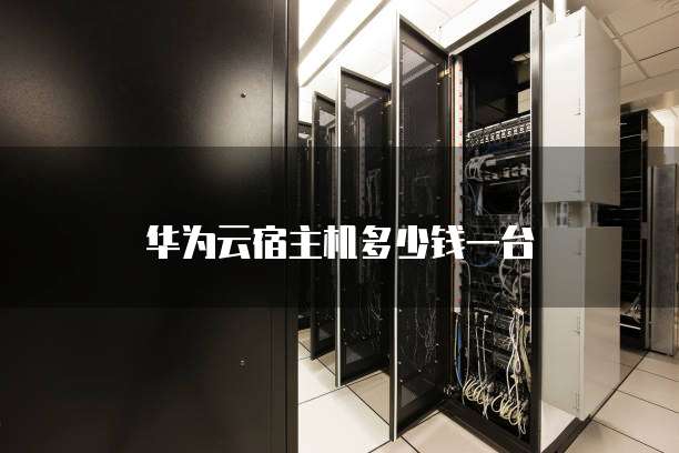 华为云宿主机多少钱一台