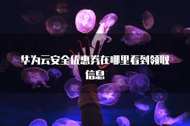 华为云安全优惠券在哪里看到领取信息