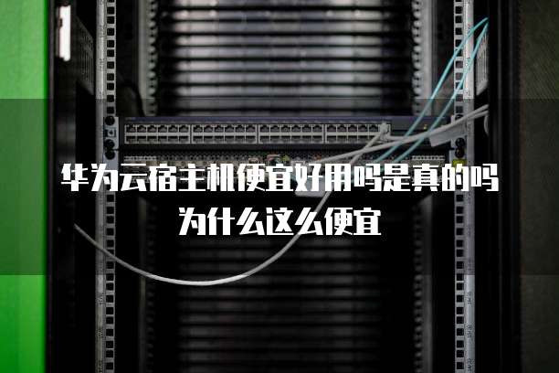华为云宿主机便宜好用吗是真的吗为什么这么便宜