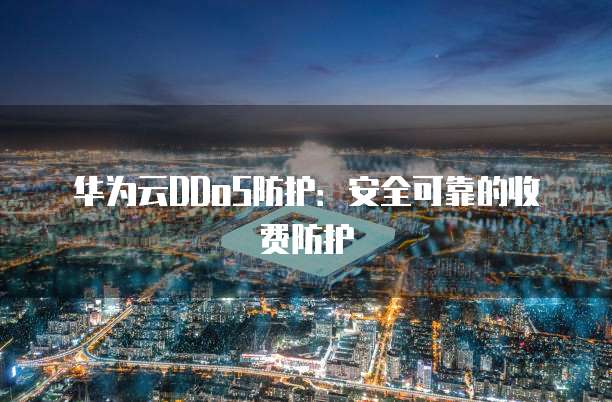 华为云DDoS防护:安全可靠的收费防护