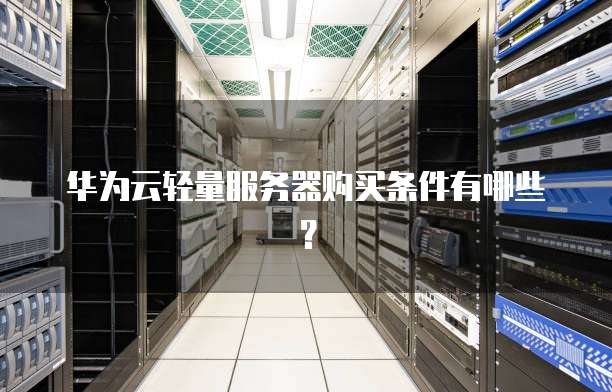 华为云轻量服务器购买条件有哪些?