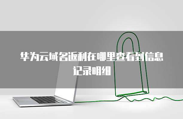 华为云域名返利在哪里查看到信息记录明细