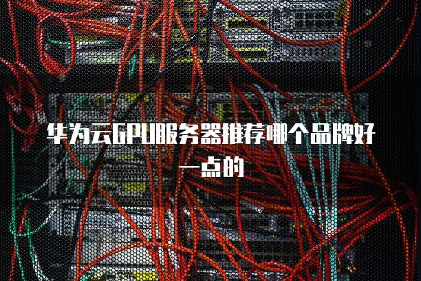 华为云GPU服务器推荐哪个品牌好一点的