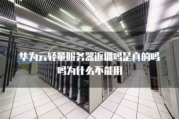 华为云轻量服务器返佣吗是真的吗吗为什么不能用