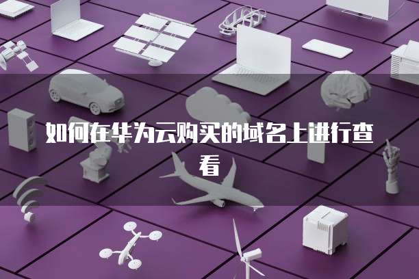如何在华为云购买的域名上进行查看