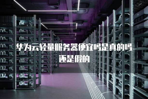 华为云轻量服务器便宜吗是真的吗还是假的
